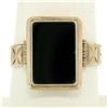 Image 4 : 10K Rose Gold Bezel Set Uncarved Stone Solitaire Ring