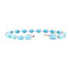 Image 3 : 20.36 ctw Turquoise And Diamond Bracelet - 14KT White Gold