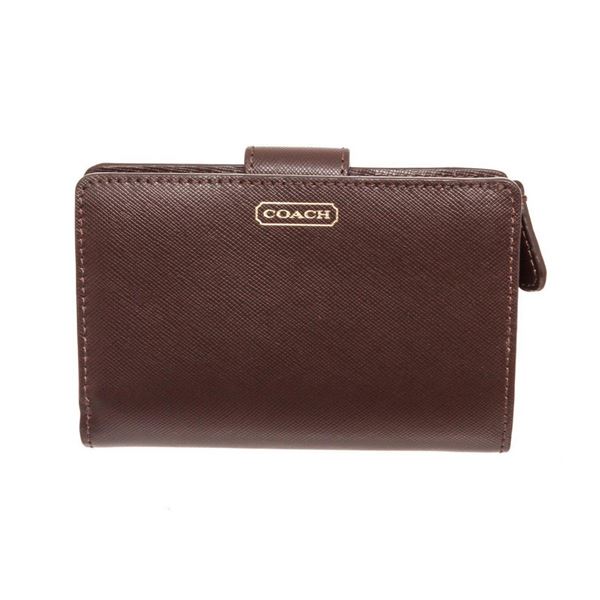 Coach Brown Darcy Leather Tab Wallet