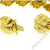 Image 9 : 14kt Yellow Gold 6.81 ctw Multi Gemstone Ribbed Wide Leaf Chain Bracelet