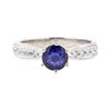 Image 2 : 1.60 ctw Sapphire and Diamond Ring - Platinum