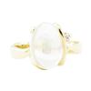 Image 2 : 6.88 ctw Opal and Diamond Ring - 14KT Yellow Gold