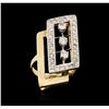 Image 2 : 14KT Yellow Gold 1.04 ctw Diamond Ring