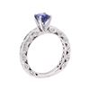 Image 4 : 1.87 ctw Blue Sapphire And Diamond Ring - 14KT White Gold