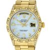 Image 4 : Rolex Mens 18K Yellow MOP Diamond Lugs President Wristwatch With Rolex Box & App