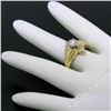 Image 8 : 18kt Yellow and White Gold 0.90 ctw Round and Baguette Diamond Ring