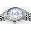 Image 7 : Rolex Mens Stainless Steel Mother Of Pearl Diamond Lugs 36MM Datejust Wristwatch