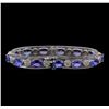 Image 2 : 14KT White Gold 17.16 ctw Tanzanite and Diamond Bracelet