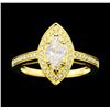 Image 2 : 1.20 ctw Diamond Ring - 18KT Yellow Gold