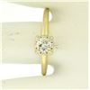 Image 7 : 14k Two Tone Gold 0.40 ctw Illusion Prong Set Round Diamond Solitaire Band Ring