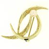 Image 2 : 14k Solid Yellow Gold German 5.9mm Round Cultured Pearl Textured Bird Brooch Pin