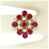 Image 9 : Designer 14k Two Tone Gold 2.60 ctw Vivid Blood Ruby & Diamond Cocktail Ring