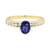 Image 2 : 0.81 ctw Sapphire and Diamond Ring - 14KT Yellow Gold