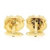 Image 7 : Vintage 14k Yellow Gold Large Detailed Diamond Eye Lion Head Swivel Cufflinks