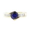 Image 2 : 2.14 ctw Sapphire And Diamond Ring - 14KT Yellow Gold