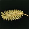 Image 3 : Vintage 14kt Yellow and Rose Gold Multi Leaf Textured Branch Pin Brooch