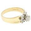 Image 7 : 14k Two Tone Gold 0.30 ctw Illusion Set Solitaire Diamond Engagement Ring