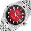 Image 3 : Rolex Mens Stainless Steel Red Vignette Diamond & Ruby Datejust Wristwatch