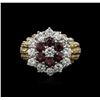 Image 2 : 18KT Yellow Gold 1.26 ctw Ruby and Diamond Ring