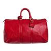 Image 1 : Louis Vuitton Red Epi Leather Keepall 45 cm Duffle Bag