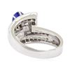 Image 3 : 2.42 ctw Sapphire and Diamond Ring - 14KT White Gold