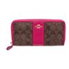 Image 1 : Coach Brown  Pink PVC Leather Zippy Wallet