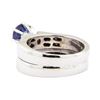 Image 3 : 2.49 ctw Sapphire And Diamond Ring And Attached Band - 18KT White Gold