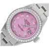 Image 2 : Rolex Ladies Stainless Steel Pink Diamond 26MM Oyster Perpetual Datejust