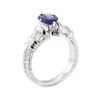 Image 4 : 1.85 ctw Sapphire and Diamond Ring - 18KT White Gold