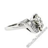 Image 8 : Art Deco Platinum 1.48 ctw Old European and Baguette Cut Diamond Bypass Ring