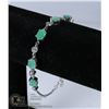 Image 1 : EMERALD BRACELET. SUGGESTED REPLACEMENT VALUE $1,225.00