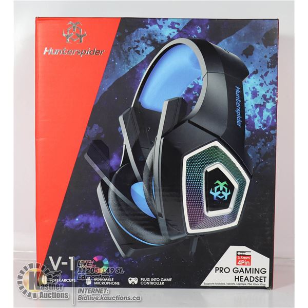 HUNTERSPIDER V1 PRO GAMING HEADSET.