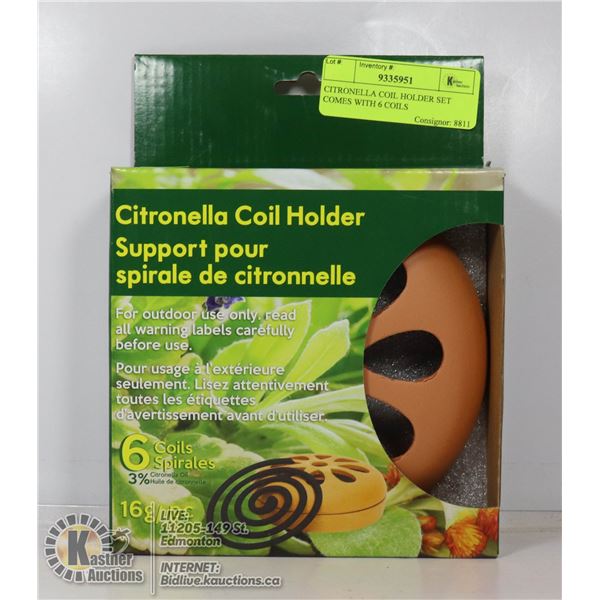 CITRONELLA COIL HOLDER SET COMES WITH 6 COILS