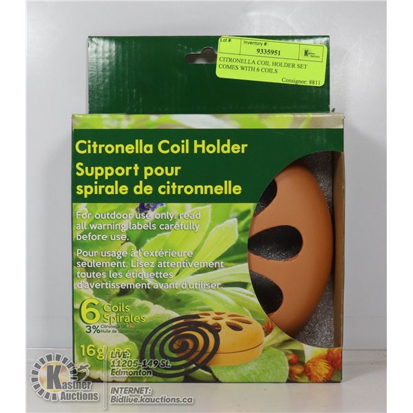 CITRONELLA COIL HOLDER SET COMES WITH 6 COILS