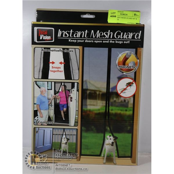NEW INSTANT MESH GUARD 40" X 80"  APPROX