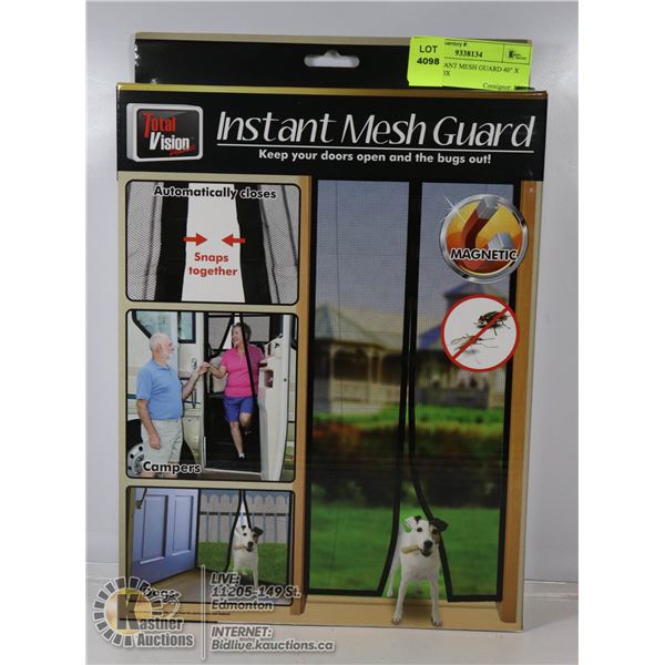 NEW INSTANT MESH GUARD 40" X 80"  APPROX