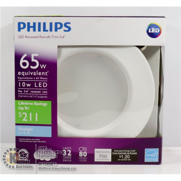 NEW PHILIPS LED RECESSED LIGHT 5-6"