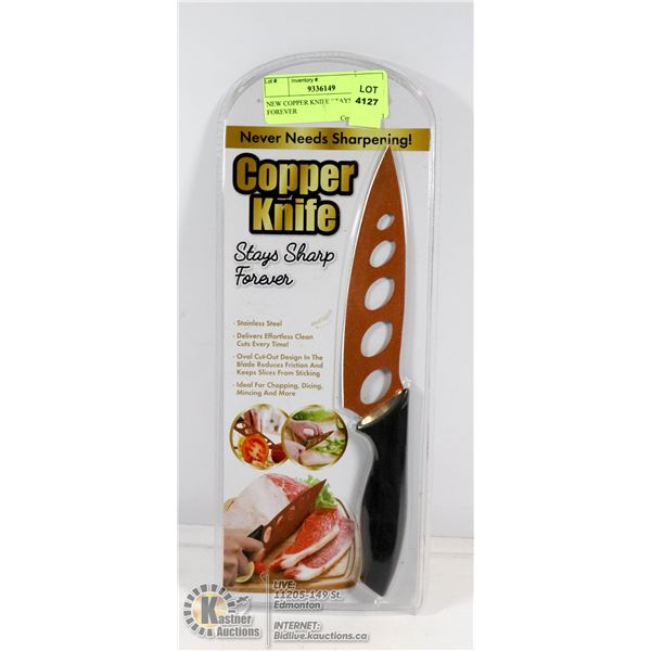 NEW COPPER KNIFE STAYS SHARP FOREVER