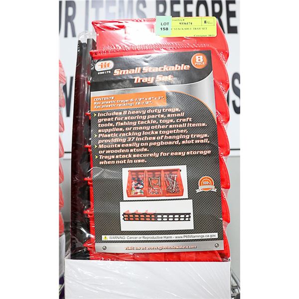 NEW 8PC STACKABLE TRAY SET