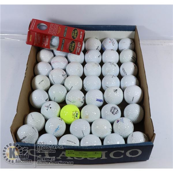 RECLAIMED NAME BRAND GOLF BALLS/SLEEVE OF NEW