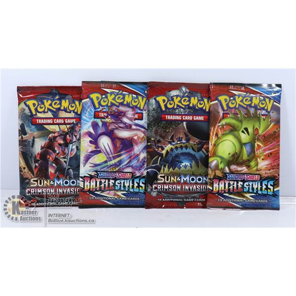 x4 POKEMON VARIOUS COLLECTOR BOOSTER PACKS, NEW