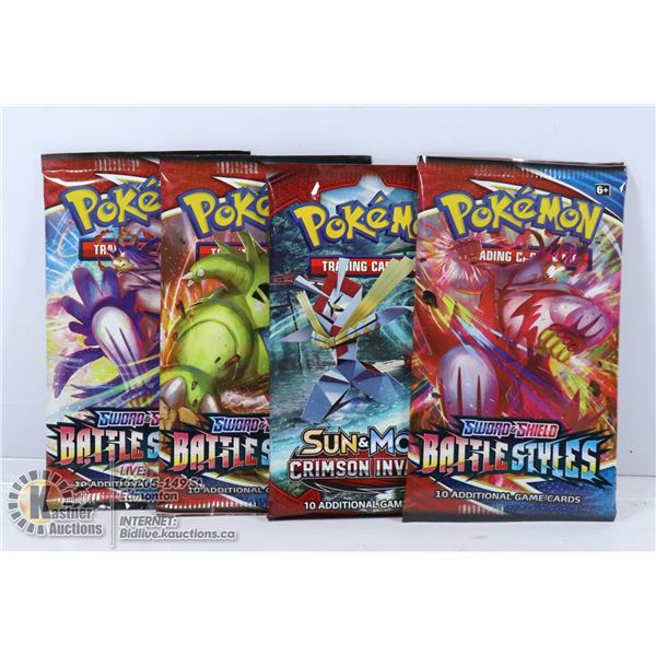 x4 POKEMON VARIOUS COLLECTOR BOOSTER PACKS, NEW