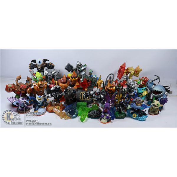 BIN OF XBOX 360 SKYLANDERS 3 PORTALS APPROX 35