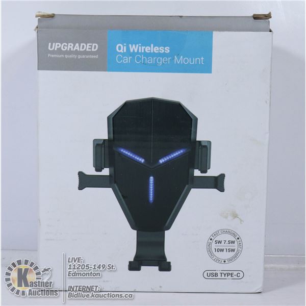WIRELESS CAR CHARGER MOUNT.