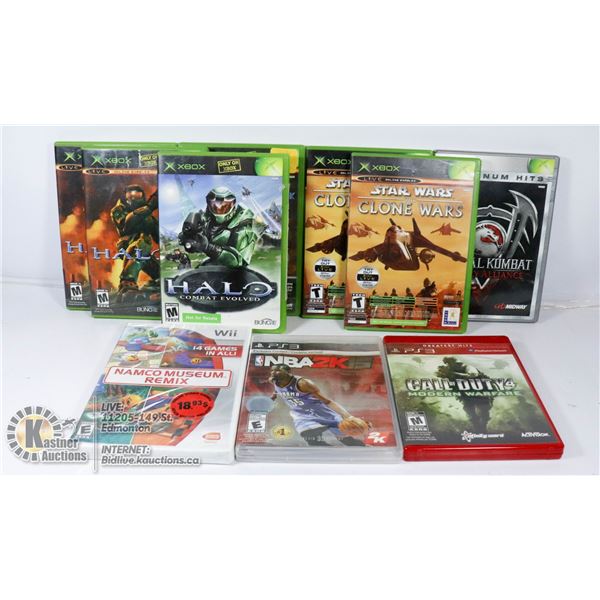 LOT OF XBOX, PS3 AND NINTENDO WII GAMES.