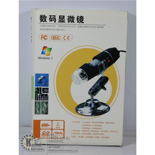DIGITAL MICROSCOPE 640-480 5X DIGITAL, USB, NEW