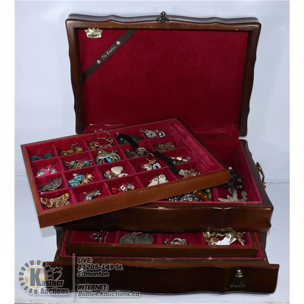 "THE EMPRESS"XL JEWELLERY BOX FULL OF SILVER,