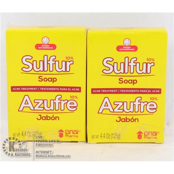 LOT OF TWO SULFUR SOAP ACNE TREATMENT