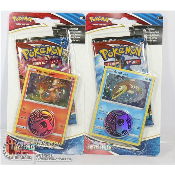 x2 POKEMON BOOSTERS PACKS, PROMO CARDS & COINS