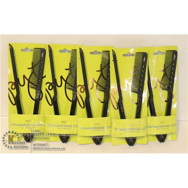 LOT OF 5 PRETTY YOUNG THING STRAIGHTENING COMB.